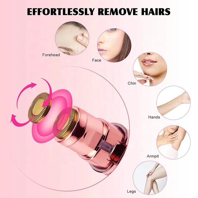2-in-1 Rechargeable Flawless Eyebrow & Facial Hair Remover